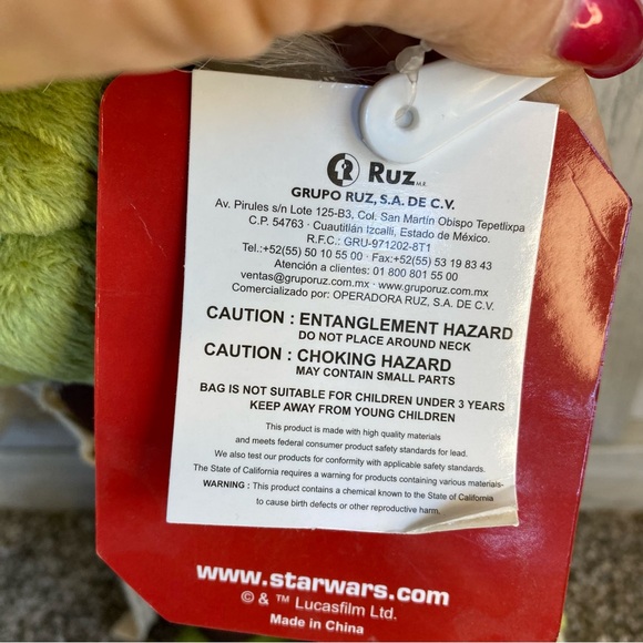 Star Wars Plush Jedi Master Yoda with Zip Pocket 12" Plush 2015 - Picture 8 of 9